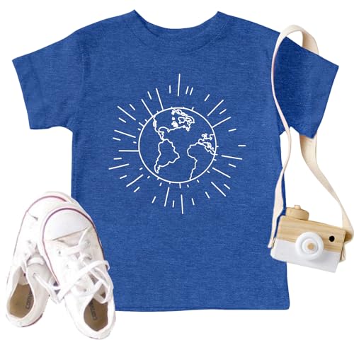 Earth Day Shirt Toddler Boys Girls Save The Planet Tee Kids Planet Earth T-Shirt Earth Day Tops Darkgrey