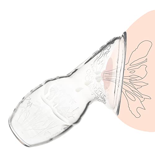 Haakaa Manual Breast Pump with Base 4 Fl Oz/100ml+Lid (Blush), Gen.2