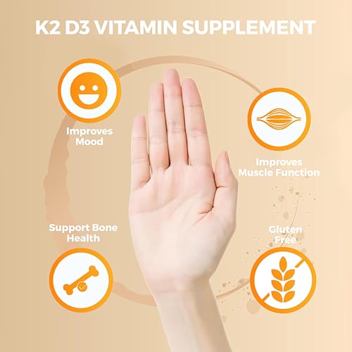 ANDROGENESIS Vitamin D3 K2 Maximum Strength Topical Gel - 15000+ IU Per Pump - The Sunshine Vitamin - Supports Bone & Joint Health, Immune Support - One Month Supply