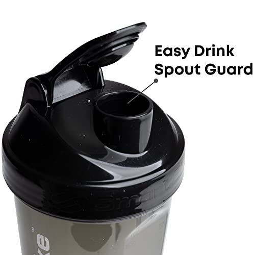Smartshake Lite 4-Pack Protein Shaker Bottle 400 ml | 13.5 oz - Leakproof Screw-on Lid - BPA Free – Unisex - Mist Grey, Army Green, Black, Navy Blue