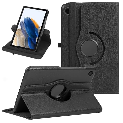 LRCXL Case for Samsung Galaxy Tab A8 10.5 Inch, Auto Wake/Sleep, 360 Degree Rotating Stand Case Cover for Galaxy Tab A8 10.5 Inch 2022 (SM-X200/X205/X207) (Black)
