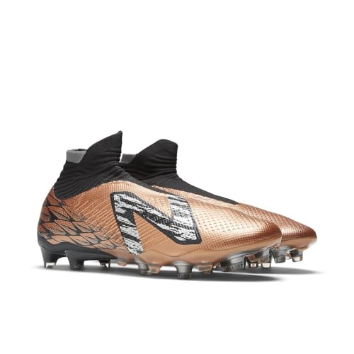 New Balance Men's Tekela V4 Pro FG Soccer Shoe, Copper/Black/Silver, 7.5 Wide