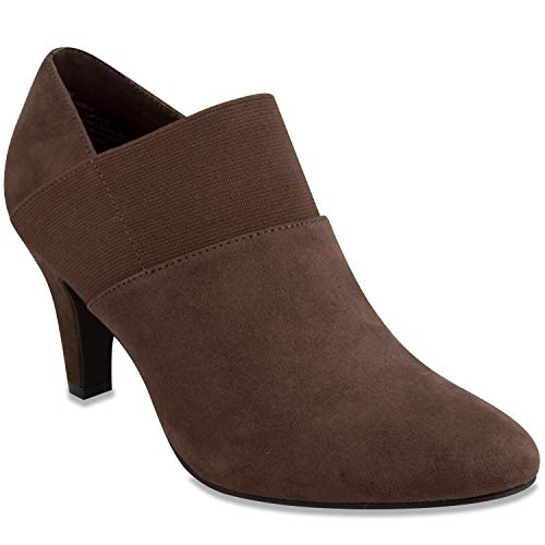 LONDON FOG Womens Bobbie Heel Ankle Booties Brown 6