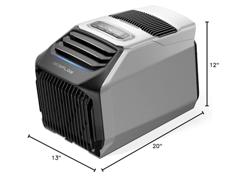 EF ECOFLOW Wave 2 Portable Air Conditioner, Air Conditioning Unit with Heat, Air Portable AC for Outdoor Tent Camping/RVs or Home Use (Battery Not Included)