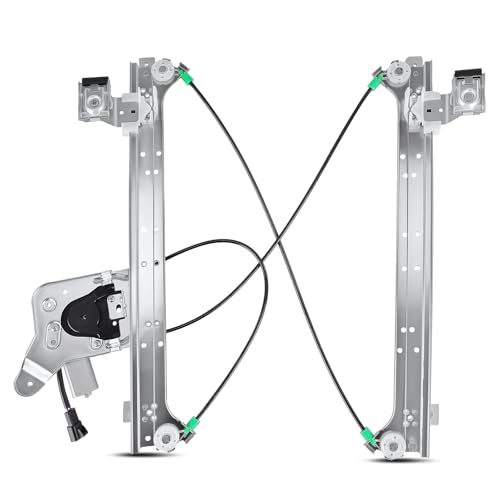 YHTAUTO Rear Driver Side Power Window Regulator With 2-Pin Motor Assembly for Chevy Silverado & GMC & Cadillac Models, Silverado/Sierra 1500 2500 HD 3500, Suburban/Avalanche/Yukon XL, Escalade ESV EXT