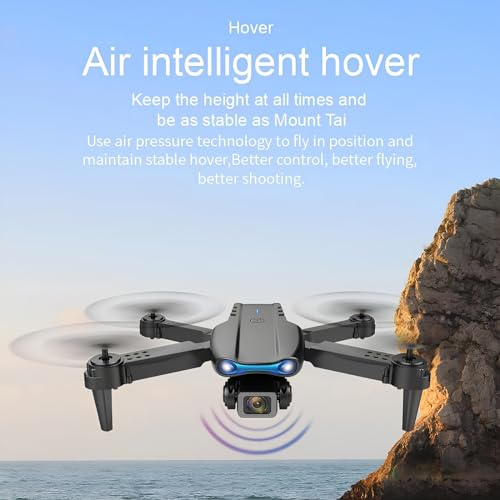 Drone with 1080P Dual HD Camera - 2024 Upgradded RC Quadcopter for Adults and Kids, WiFi FPV RC Drone for Beginners Live Video HD Wide Angle RC Aircraft, Trajectory Flight, Auto Hover, 2 Batteries ,Carrying Case.