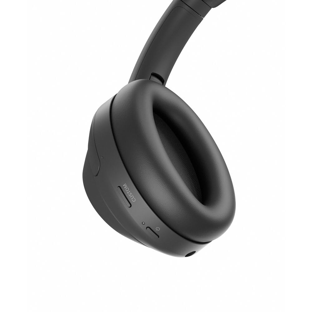 Sony WH-1000XM4 Wireless Noise-Canceling Over-Ear Headphones (Black) with Mic for Phone-Call and Voice Control (WH1000XM4/B) + Headphone Stand + USB Adapter