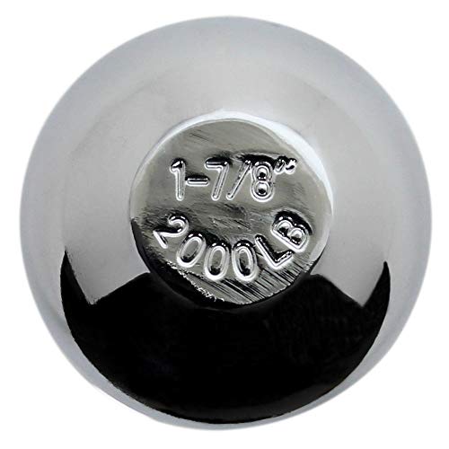 Quick Products QP-HB3004S 1-7/8" Chrome Hitch Ball - 1" Diameter x 2-1/8" Long Shank - 2,000 lbs.