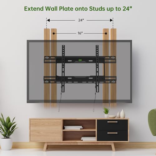 USX MOUNT TV Wall Mount for 50-90 Inch TVs up to 154LBS, TV Mount Bracket with Fits 16"-24" Wood Studs Spacing, and Easy for TV Centering, Max VESA 600x400mm