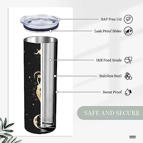 Haguckm Aquarius Constellation Tumbler Zodiac Coffee Mugs Stainless Steel Insulated Mug with Lid Straw Car Cup for Men Women Astrology Fans Birthday Gifts 20 Oz