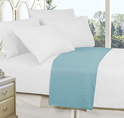Elegant Comfort Premium Hotel Quality 1-Piece Flat Sheet, Luxury & Softest 1500 Thread Count Egyptian Quality Bedding Flat Sheet, Wrinkle, Stain and Fade Resistant, Queen, Navy