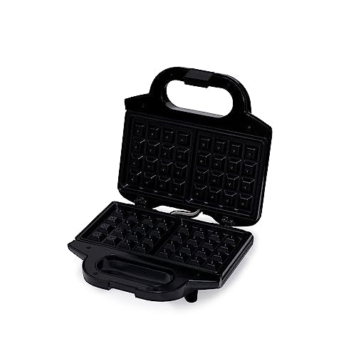 Amazon Basics Waffle Maker 2-Slices Black with Non-stick coating and Easy to Clean, 700W