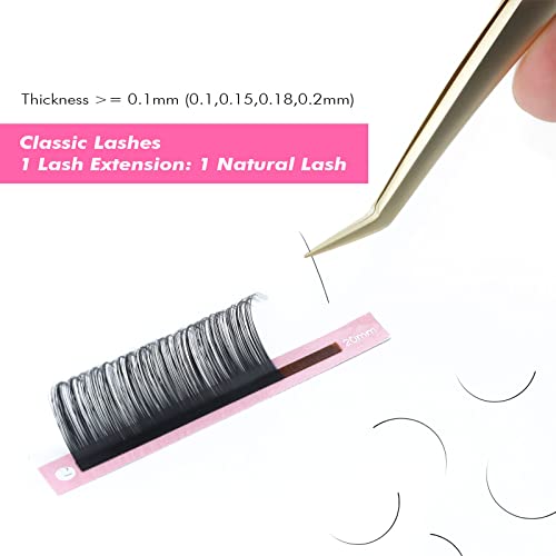 ALLOVE Classic Eyelash Extensions 0.15 DD Curl 9mm Premium Silk Individual Volume Lash Trays for Extensions Supplies Single