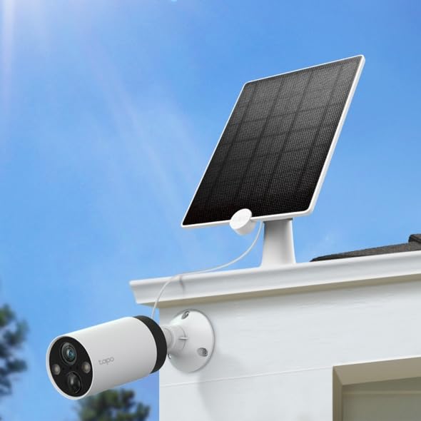 TP-Link Tapo Solar Panel A200, (Compatible with Tapo MagCam C425, Tapo C420, and Tapo C400), Long-Lasting Charging Power with High-Efficiency Solar Cells, IP65 Weatherproof, 360° Adjustable Angle