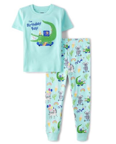 Gymboree,and Toddler Birthday Gymmie Short Sleeve Top and Pant Cotton 2-Piece Pajama Sets,Birthday Girl,14