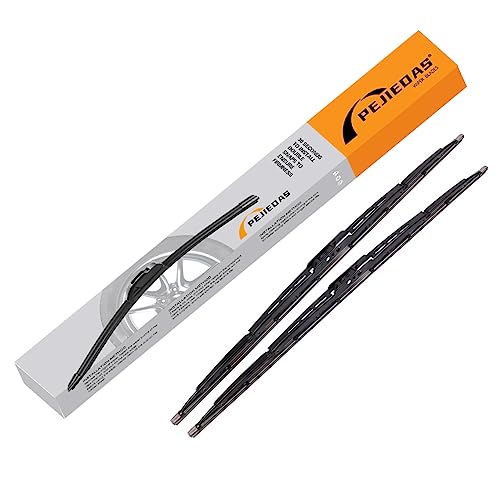 Front Windshield Wiper Blades, 22" + 22" Metal Frame Wiper Blades, OEM Quality for Original Equipment Replacement (Pack of 2)