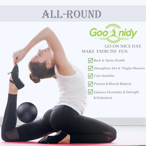 Soft Pilates Ball 9 Inch, Ideal Small Exercise Ball Between Knee Squeeze for Physical Therapy Yoga Core Medicine Abs Pt Bouncy, Mini Rubber Fitball Barre Workout Equipment for Women Men Kid Toddler