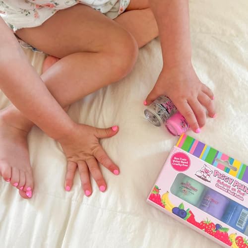 Piggy Paint | 100% Non-Toxic Girls Nail Polish Top Coat | Safe, Cruelty-free, Vegan, & Low Odor for Kids | Shine Topcoat
