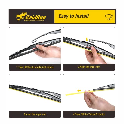 Silicone Wiper Blades,24" & 24" Windshield Wiper Replacement for Mercedes-Benz W207 W212 E350 E400 E550 E63 AMG W204 Class C250 C300 C350 C63 AMG W218 C218 CLS550 CLS63 AMG Waterproof Wiper Blades