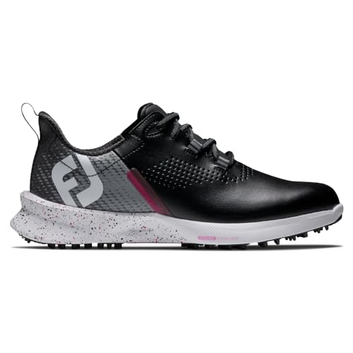 FootJoy Women's FJ Fuel Golf Shoe, White/Grey/Lilac, 8.5