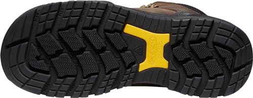 KEEN Utility Men's Independence 6" Leather Waterproof Soft Toe Work Boots, Black/Black, 10