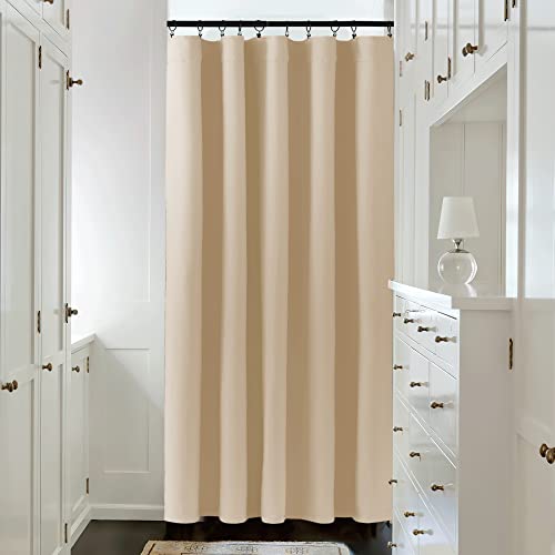 NICETOWN 50% Light Blocking Vertical Blinds for Sling Door, Window Curtains, Privacy 50% Blackout Curtains for Patio, Extra Wide Drapes (White, W70 inches x L108 inches, 1 Panel)