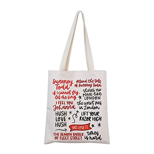 MNIGIU S-Todd Tote Bag S-Todd Musical Tote S-Todd Musical Merch S-Todd Quote (Todd Black)