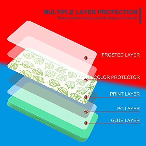 Aconcise One Game Card Case for Nintendo Switch Games, Slime and Portable Carrying Storage Travel Box with 24 Card Slots, Hard Shell Protective and Durable (Leaves)