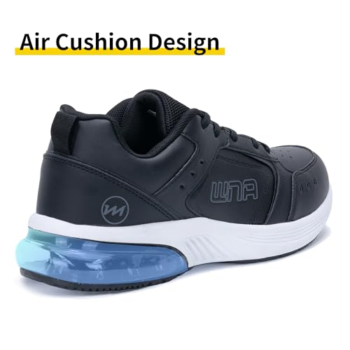 MAYKX Mens Air Training Shoes Casual Running Walking Athletic Fashion Workout Sneaker for Jogging Gym Sports WhiteBlue Size 7