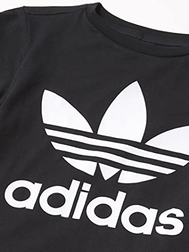 adidas Originals Kids' Adicolor Trefoil Tee, Black/White, XX-Small