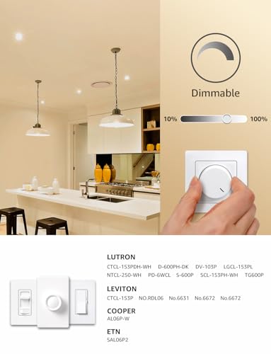 Lepro Dimmable LED Light Bulbs 100 Watt Equivalent, 14W 1500LM Soft Warm White 2700K, A19 E26 Standard Medium Base, UL FCC Listed, 15000 Hour Lifetime, 6 Packs