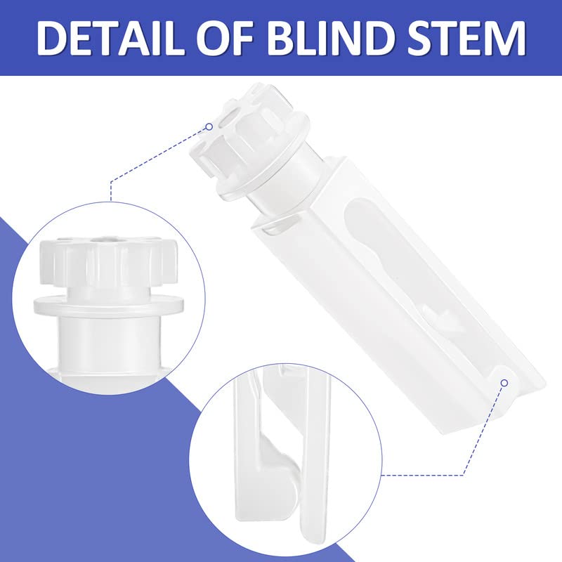 Vertical Blind Replacement Parts Repair Tabs White Stems for Window Carrier Vertical Blinds Curtain Accessories(12 Pieces)