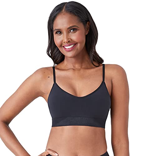 Wacoal Women's B-Smooth Skinny Strap Bralette, Black, Small