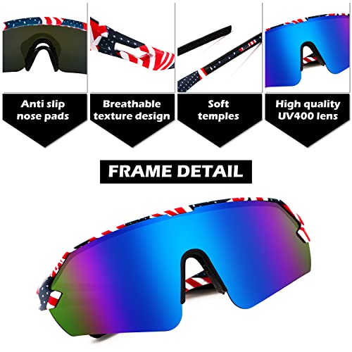 FEISEDY Sports Sunglasses for Men and Women, UV400 Protection Outdoor Cycling Driving Fishing Glasses B2987