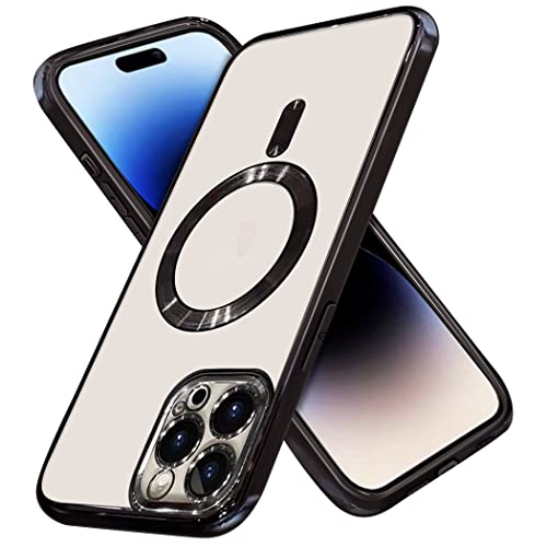 Case for iPhone 15 Pro ONLY,Designed for iPhone 15 Pro Case with Full Lens [Camera & Phone Protector],Designed for Apple 15 Pro Phone Cover (Crystal Black)