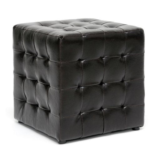 Baxton Studio Siskal Ottoman, Black