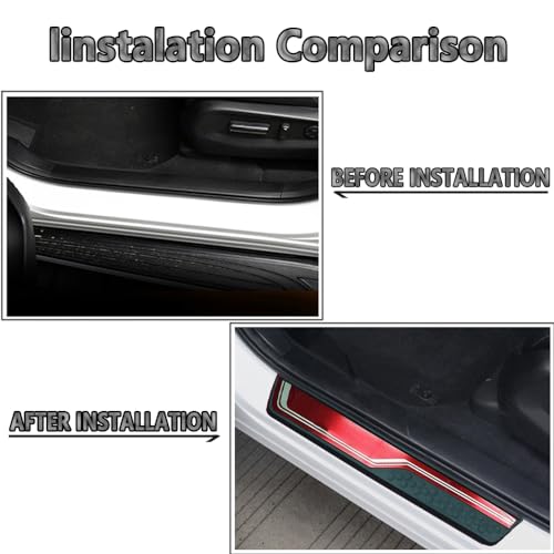 CEBAT 4Pcs LED Stainless Steel Car Door Sill Scuff Plate Guard Sills for Honda CRV 2017-2025 Automotive Door Entry Guard Protector Trim