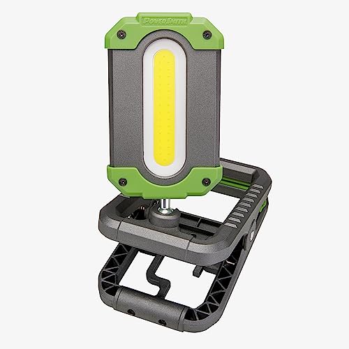 PowerSmith PWLR010CM Rechargeable LED Clamp Light 4.0Ah, 1000 Lumens, Gray