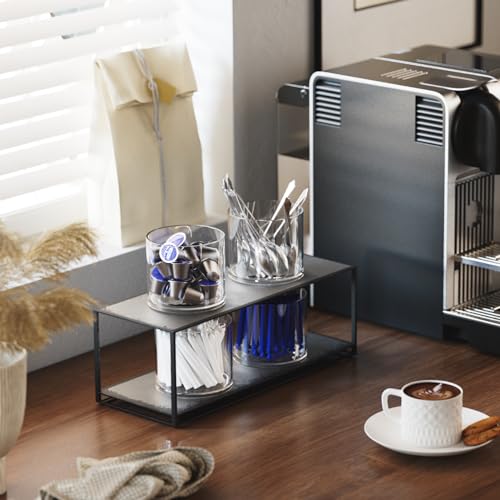 MaxGear 2 Pack Pen Holder Acrylic Cylinder Container, Round Pencil Holder for Desk Pen Cups for Utensil Makeup Brush Holder, Clear Stationery Organizer for School Home Supplies Office Desk Accessories