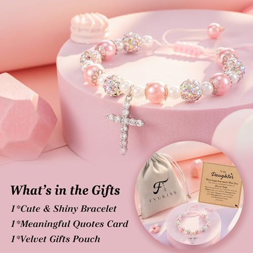 FYUKISS Baptism Gifts for Girl, Kindergarten Graduation Gifts, Kindergarten Graduation, Preschool Graduation Gifts, Preschool Graduation, Daughter Gifts from Mom