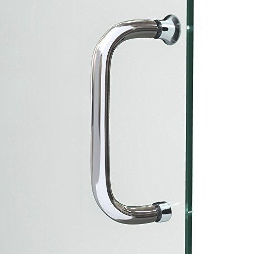 DreamLine Infinity-Z 56-60 in. W x 72 in. H Semi-Frameless Sliding Shower Door, Clear Glass in Brushed Nickel, SHDR-0960720-04