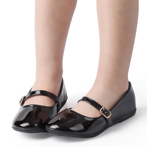 Nova Utopia Toddler Little Girls Dress Ballet Mary Jane Bow Flat Shoes,NF Utopia Girl NFGF066 RedPU 2