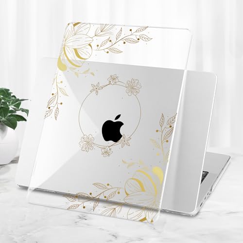 Tuiklol for MacBook Pro 14 Inch Case 2023-2021 Release M3 A2918 A2992 / M2 A2779 / M1 A2442 M1/M2 Pro/Max, Hard Shell Case with Keyboard Cover & Screen Protector for Mac Touch ID,Hand Drawn Floral