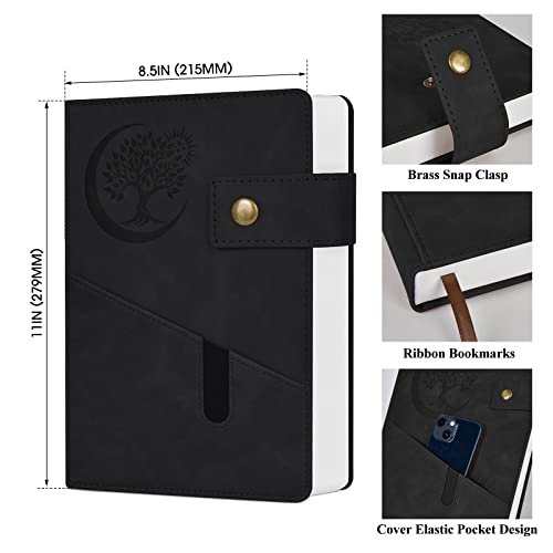 PAIBAS 365 Page Thick Lined Journal Notebook for Men Women, A4 Large Leather Journals for Writing, Hardcover Notebooks for Work, School, Note Taking, Business, Travel Diary, College Ruled 8.5" x 11"