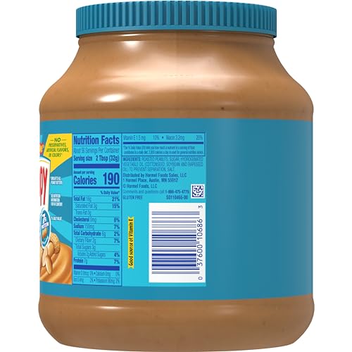 SKIPPY Peanut Butter, Creamy, 7 g protein per serving, 64 oz (Packaging May Vary)