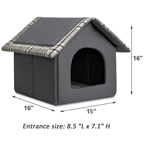 Hollypet Cozy Pet Bed House Warm Cave Sleeping Bed Puppy Nest for Cats and Small Dogs, Blue