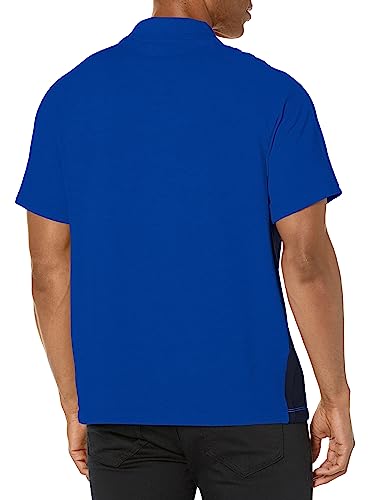 Lacoste Men's Short Sleeve Relaxed Fit Petit Pique Colorblock Polo Shirt, PH5583-CJL-S