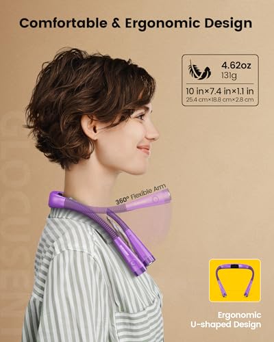 Glocusent Book Light, 3-Color & 6-Brightness Reading Light, Bendable Neck Light, 80-hr Lasting Rechargeable Lamp, Perfect Book Light for Reading in Bed, Knitting, Camping, Repairing, Book Lovers Gifts