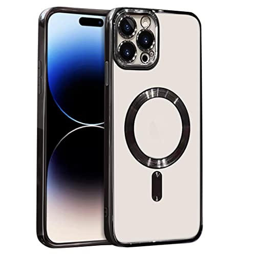 Case for iPhone 15 Pro ONLY,Designed for iPhone 15 Pro Case with Full Lens [Camera & Phone Protector],Designed for Apple 15 Pro Phone Cover (Crystal Black)