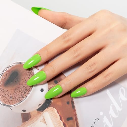 MAYCHAO 15ML Neon Green Gel Nail Polish 1Pc Bright Green Gel Polish Soak Off UV LED Nail Polish Nail Art Starter Manicure Salon DIY at Home, 0.5 OZ